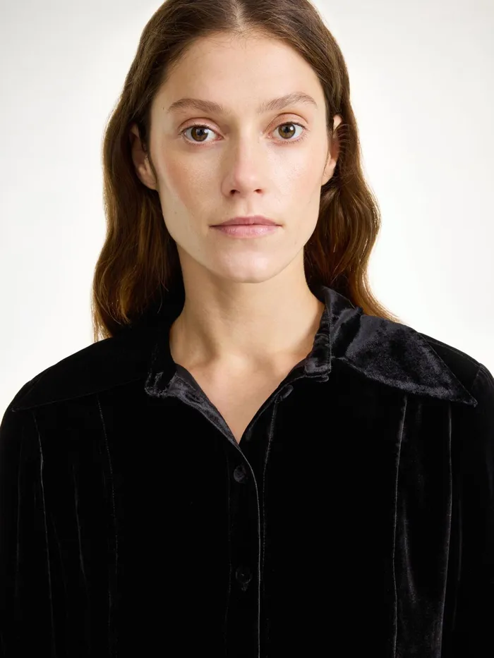By Malene Birger Shirts Women Rosiannas Velvet Shirt Black