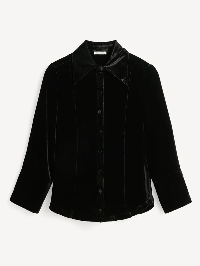 By Malene Birger Shirts Women Rosiannas Velvet Shirt Black