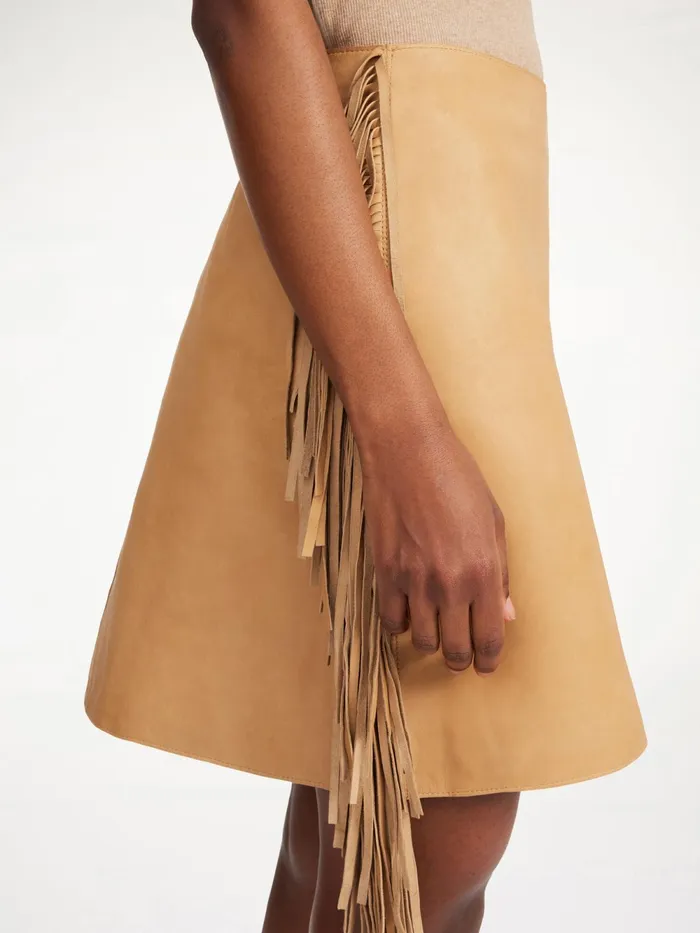 By Malene Birger Skirts Women Coras Leather Mini Skirt Tan