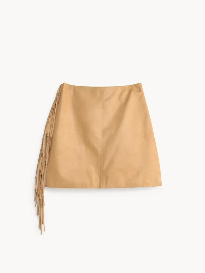 By Malene Birger Skirts Women Coras Leather Mini Skirt Tan