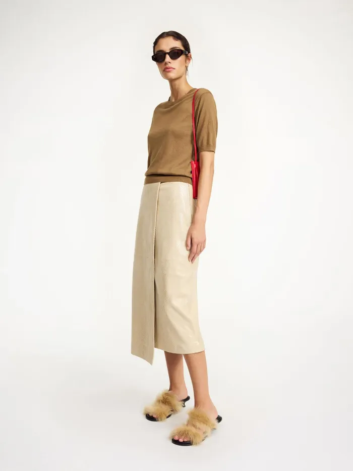 By Malene Birger Skirts Women Hannas Leather Skirt Nomad