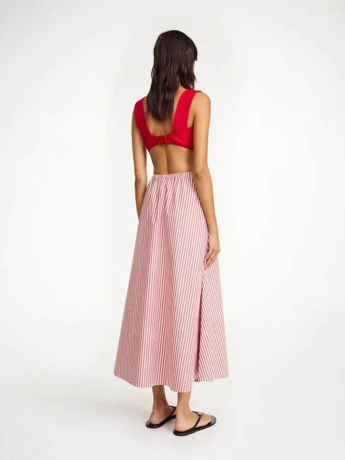 By Malene Birger Skirts Women Pheobes Organic Cotton Skirt Red White Stripes
