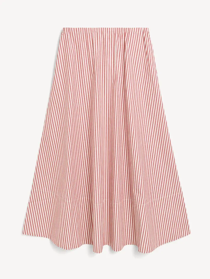 By Malene Birger Skirts Women Pheobes Organic Cotton Skirt Red White Stripes