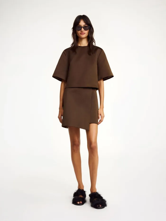 By Malene Birger Skirts Women Raye Mini Skirt Dark Mahogany