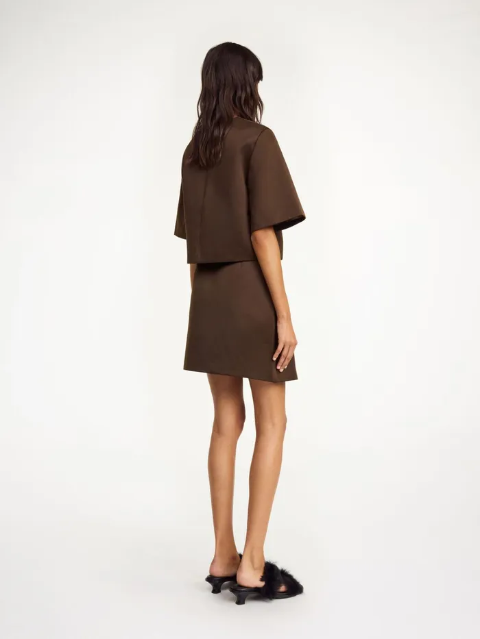 By Malene Birger Skirts Women Raye Mini Skirt Dark Mahogany