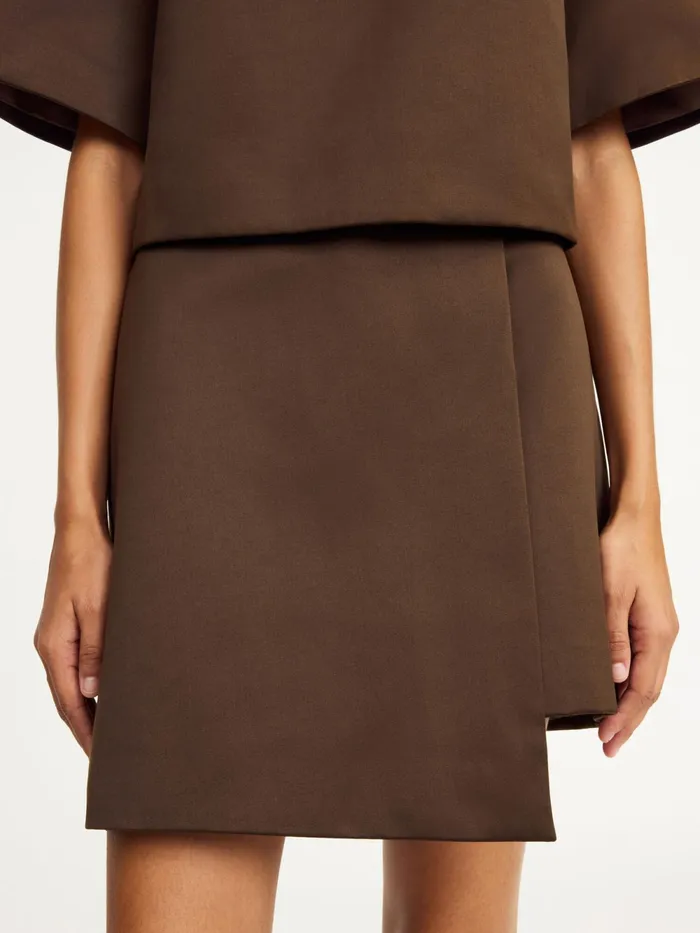 By Malene Birger Skirts Women Raye Mini Skirt Dark Mahogany