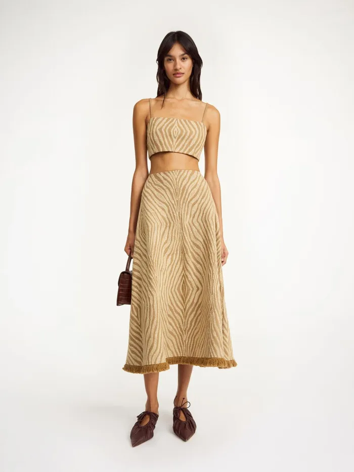 By Malene Birger Tops and Blouses Women Arvine Top Zebra Print