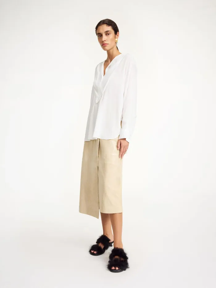 By Malene Birger Tops and Blouses Women Fayette SilkBlend Shirt Pure White