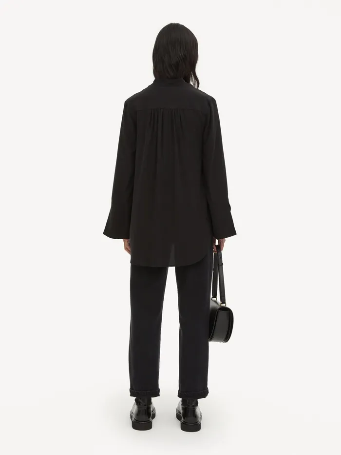 By Malene Birger Tops and Blouses Women Flaiy Silk Blouse Black