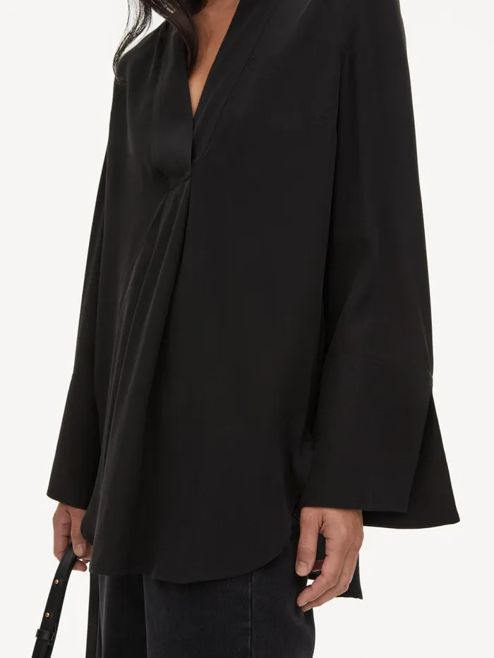 By Malene Birger Tops and Blouses Women Flaiy Silk Blouse Black
