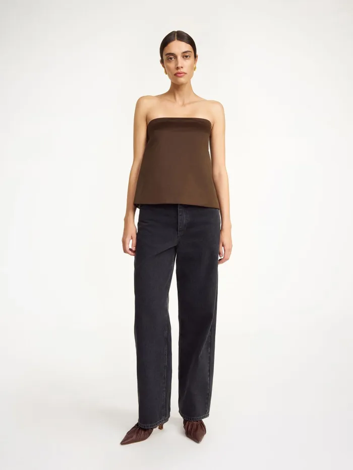 By Malene Birger Tops and Blouses Women Hermie Top Dark Mahogany