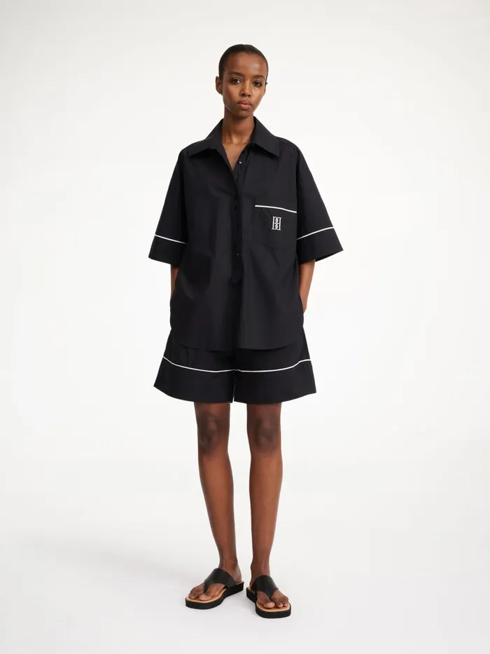 By Malene Birger Tops and Blouses Women Mallias Organic Cotton Shirt Black
