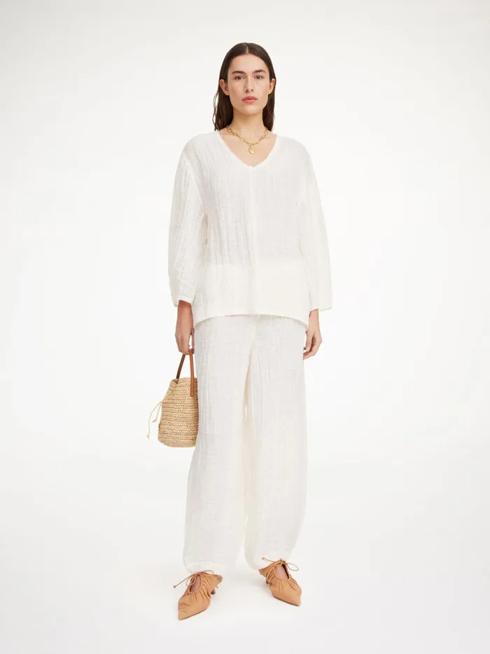 By Malene Birger Tops and Blouses Women Mikala Organic Linen Blouse Pure White