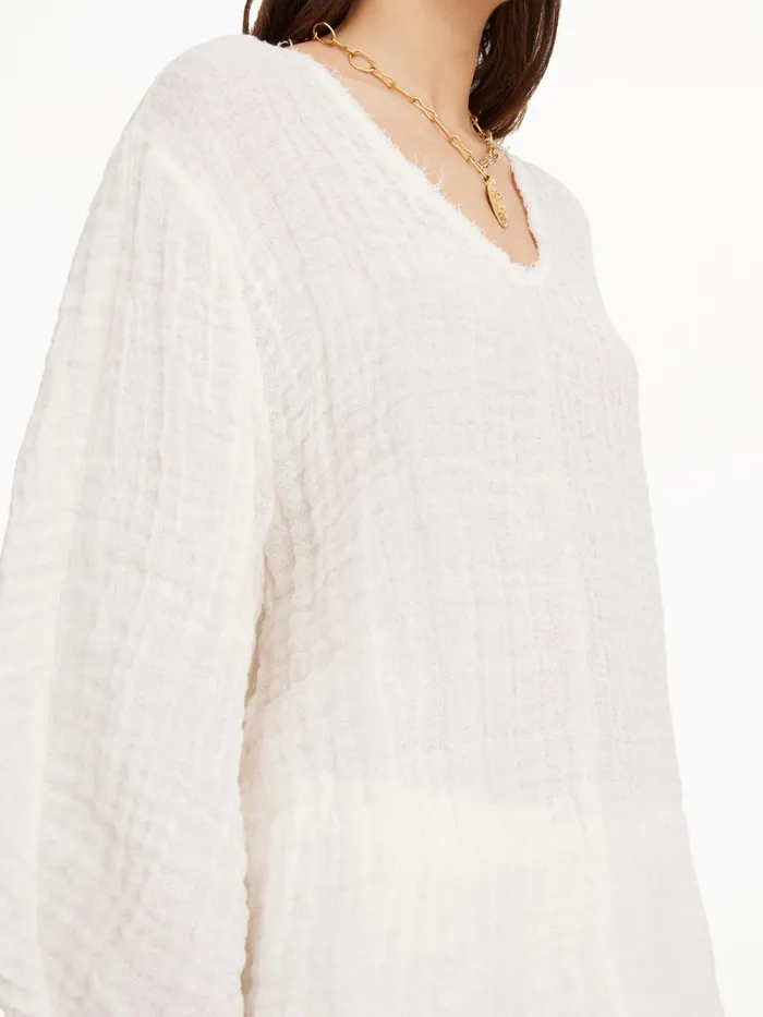By Malene Birger Tops and Blouses Women Mikala Organic Linen Blouse Pure White