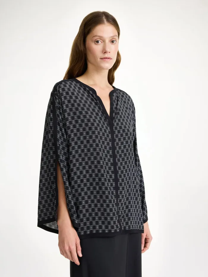 By Malene Birger Tops and Blouses Women Plazzo Blouse Mono Lined 050