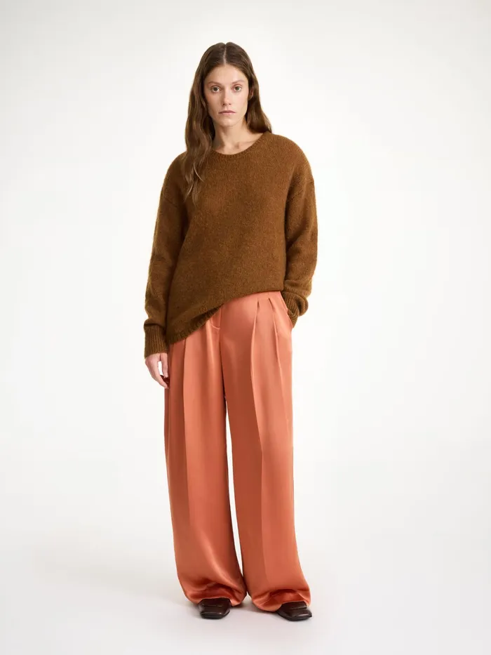 By Malene Birger Trousers Women Cymbaria HighWaist Trousers Dark Cherry Plum