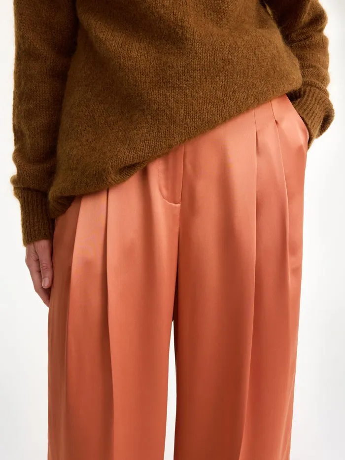 By Malene Birger Trousers Women Cymbaria HighWaist Trousers Dark Cherry Plum