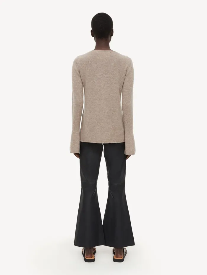 By Malene Birger Trousers Women Evyline Cropped Leather Trousers Black
