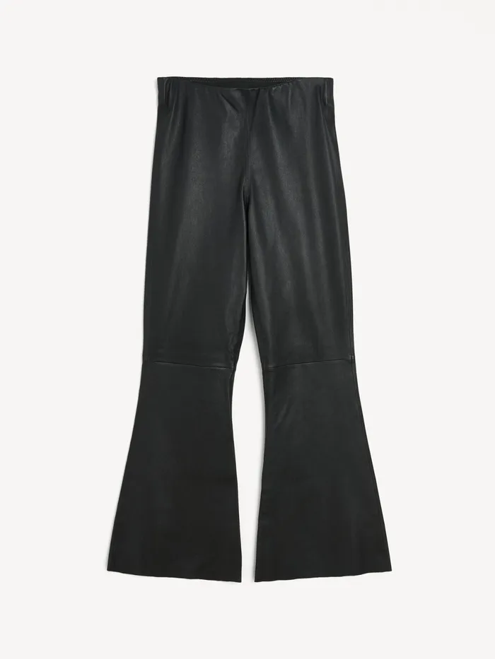 By Malene Birger Trousers Women Evyline Cropped Leather Trousers Black