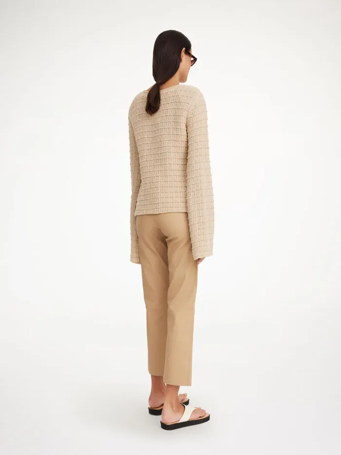 By Malene Birger Trousers Women Florentina Leather Trousers Sand Beige