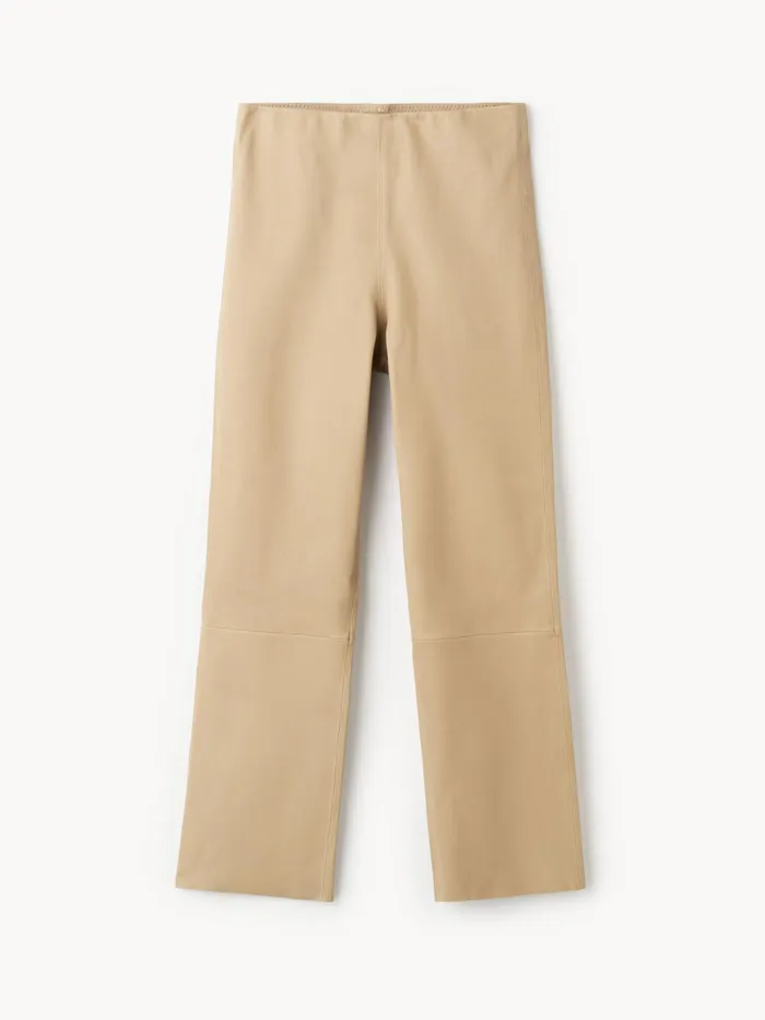 By Malene Birger Trousers Women Florentina Leather Trousers Sand Beige