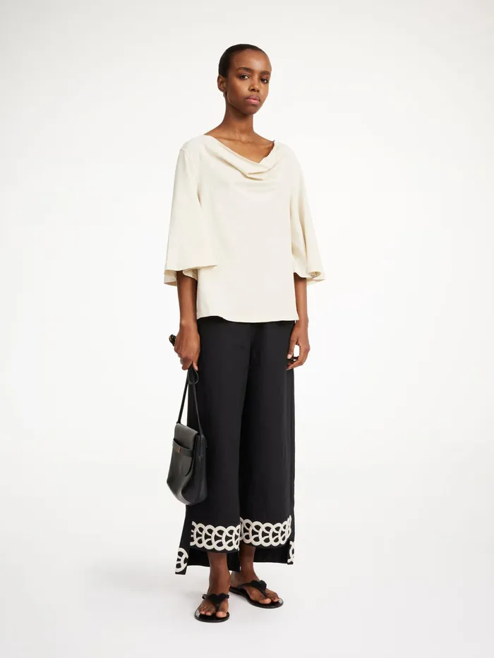 By Malene Birger Trousers Women Mirabellos Linen Trousers Black