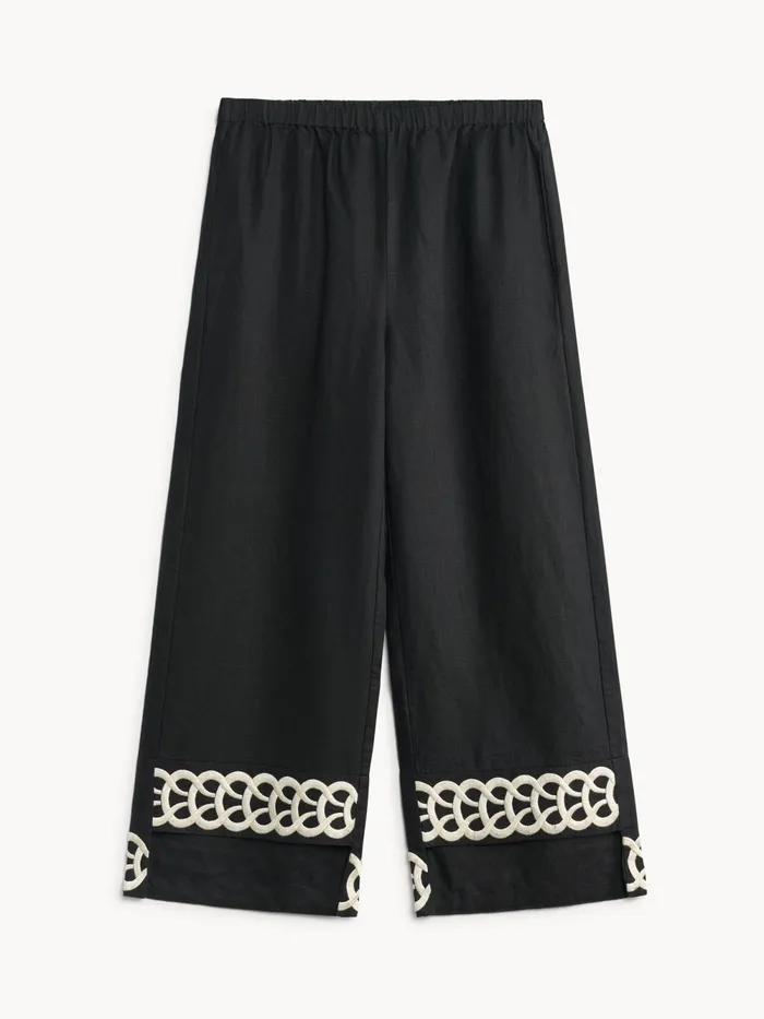 By Malene Birger Trousers Women Mirabellos Linen Trousers Black