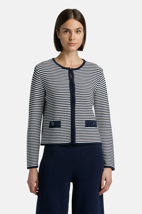 Capalbio Capalbio BlueWhite Women Cardigan Luisa Spagnoli