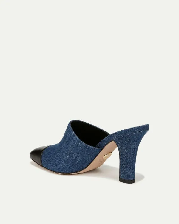Carlotta Denim MixedMedia Heel Blue Women Veronica Beard Shoes Carlotta Denim MixedMedia Heel Blue Women Veronica Beard Shoes