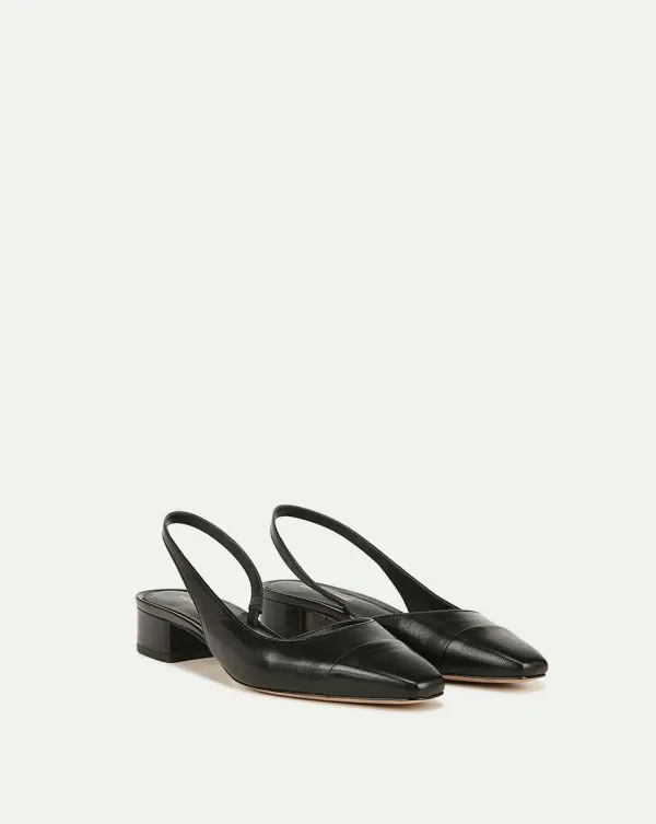 Cecile Leather CapToe Slingback Blackandblack Women Veronica Beard Shoes Cecile Leather CapToe Slingback Blackandblack Women Veronica Beard Shoes
