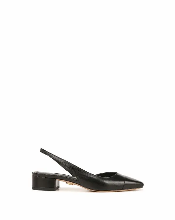 Cecile Leather CapToe Slingback Blackandblack Women Veronica Beard Shoes Cecile Leather CapToe Slingback Blackandblack Women Veronica Beard Shoes
