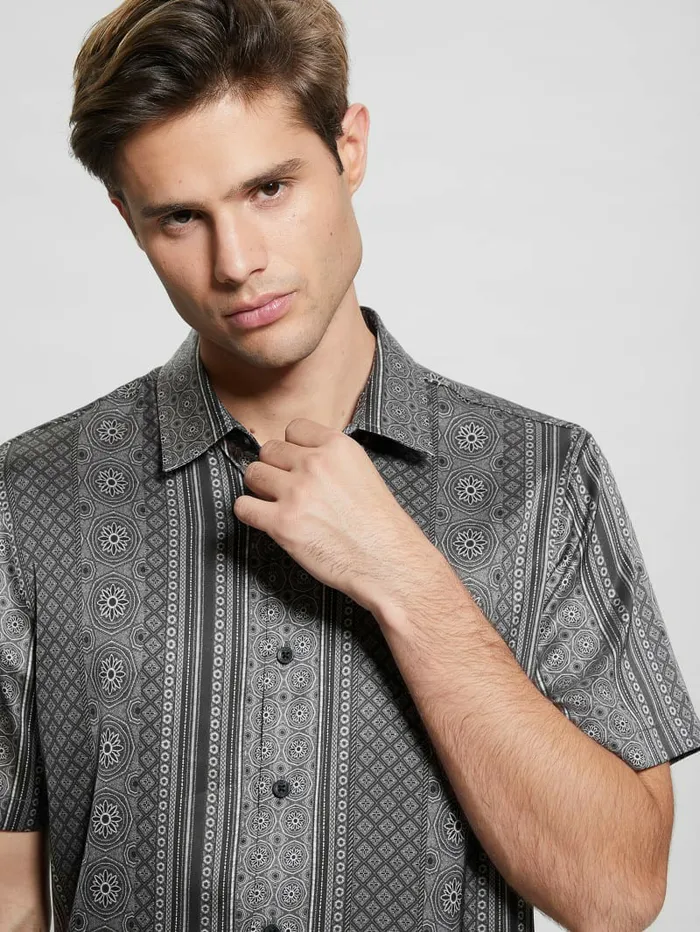 Charm Mosaic Shirt Bellview Mosaic Stripe Bl Shirts GUESS Men
