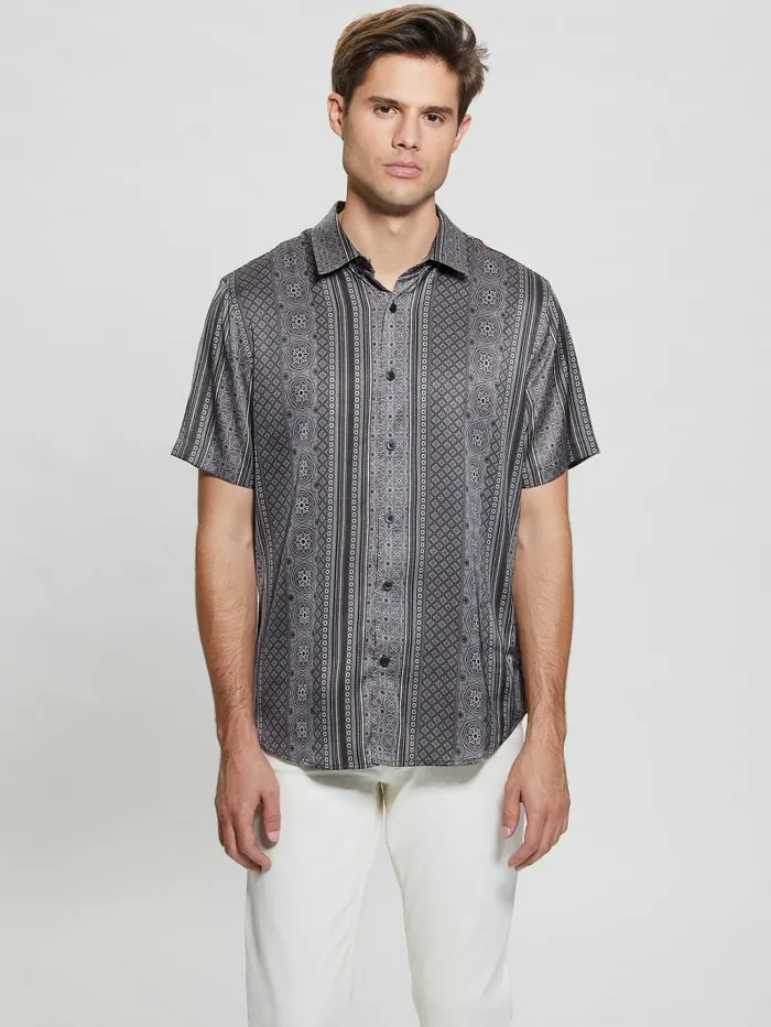 Charm Mosaic Shirt Bellview Mosaic Stripe Bl Shirts GUESS Men Charm Mosaic Shirt Bellview Mosaic Stripe Bl Shirts GUESS Men