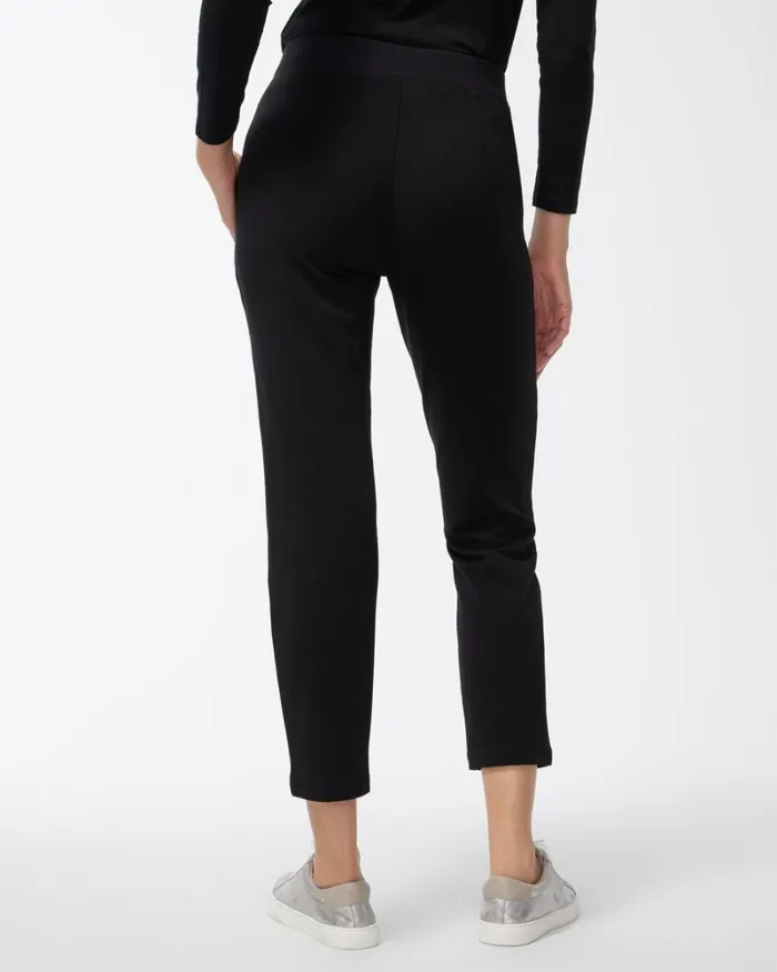 Chico039s Activewear Zenergy French Terry Ankle Pants Black 8211 Clothing