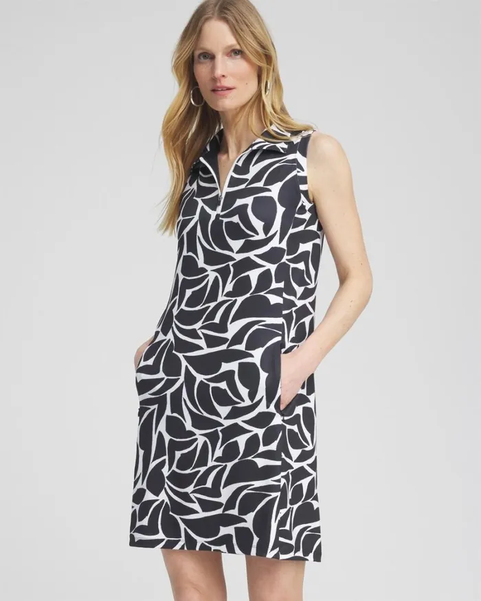 Chico039s Activewear Zenergy UPF Knit Sleeveless Dress Black 8211 Clothing