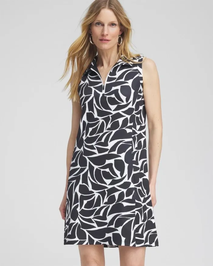 Chico039s Activewear Zenergy UPF Knit Sleeveless Dress Black 8211 Clothing
