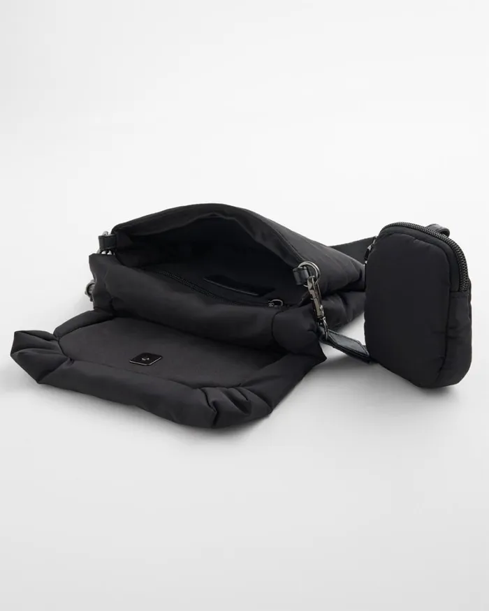 Chico039s Bags Mini Puffer Crossbody Bag Black 8211 Shoes and Accessories