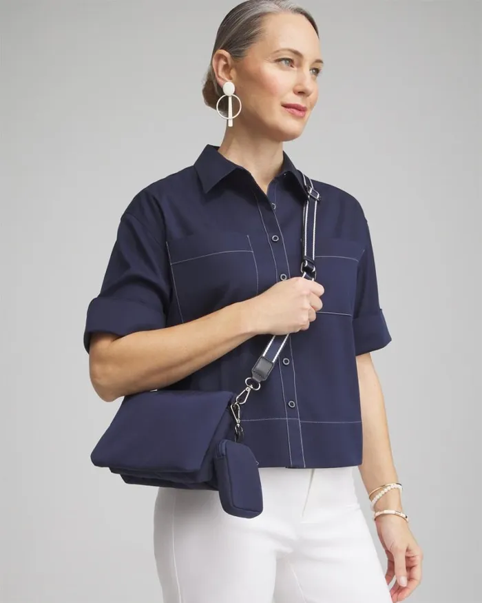 Chico039s Bags Mini Puffer Crossbody Bag Classic Navy 8211 Shoes and Accessories Chico039s Bags Mini Puffer Crossbody Bag Classic Navy 8211 Shoes and Accessories