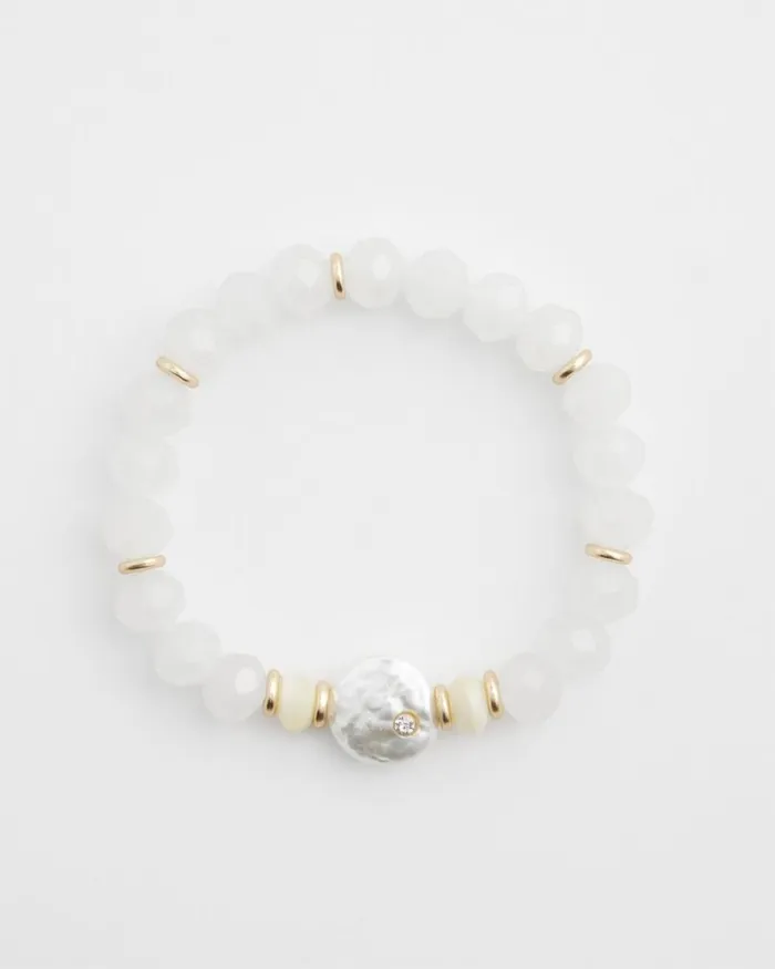 Chico039s Bracelets Faux Pearl Hero Stretch Bracelet Alabaster 8211 Shoes and Accessories Chico039s Bracelets Faux Pearl Hero Stretch Bracelet Alabaster 8211 Shoes and Accessories