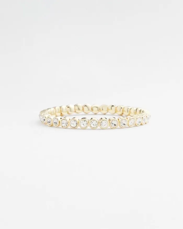 Chico039s Bracelets Faux Tennis Stretch Bracelet Gold 8211 Shoes and Accessories Chico039s Bracelets Faux Tennis Stretch Bracelet Gold 8211 Shoes and Accessories