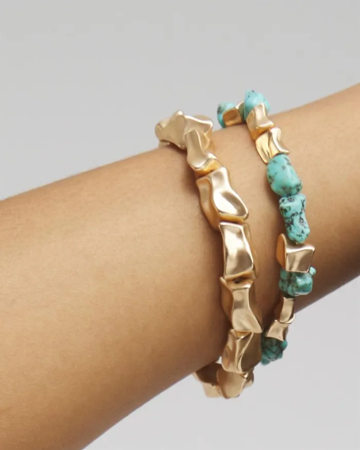 Chico039s Bracelets Turquoise Stretch Bracelet Set Turq 8211 Shoes and Accessories Chico039s Bracelets Turquoise Stretch Bracelet Set Turq 8211 Shoes and Accessories