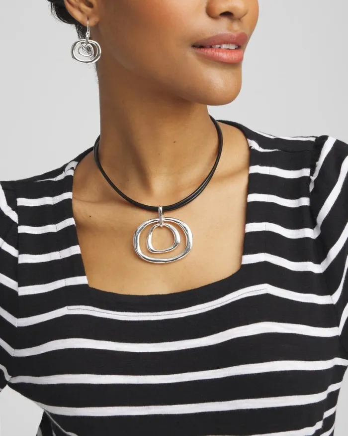 Chico039s Everyday Jewelry Eccentric Necklace Silver 8211 Shoes and Accessories Chico039s Everyday Jewelry Eccentric Necklace Silver 8211 Shoes and Accessories