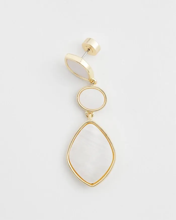 Chico039s Everyday Jewelry Mother Of Pearl Earrings Gold 8211 Shoes and Accessories Chico039s Everyday Jewelry Mother Of Pearl Earrings Gold 8211 Shoes and Accessories