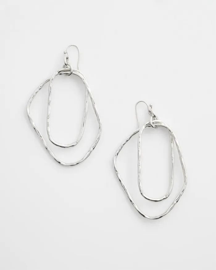 Chico039s Everyday Jewelry Silver Tone Textured Drop Earrings Silver 8211 Shoes and Accessories Chico039s Everyday Jewelry Silver Tone Textured Drop Earrings Silver 8211 Shoes and Accessories