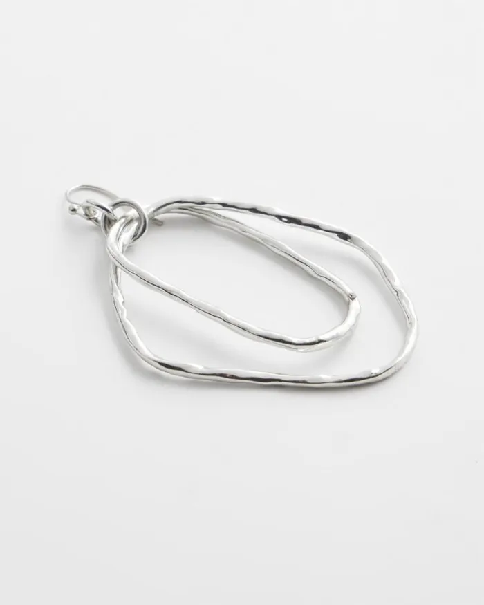 Chico039s Everyday Jewelry Silver Tone Textured Drop Earrings Silver 8211 Shoes and Accessories