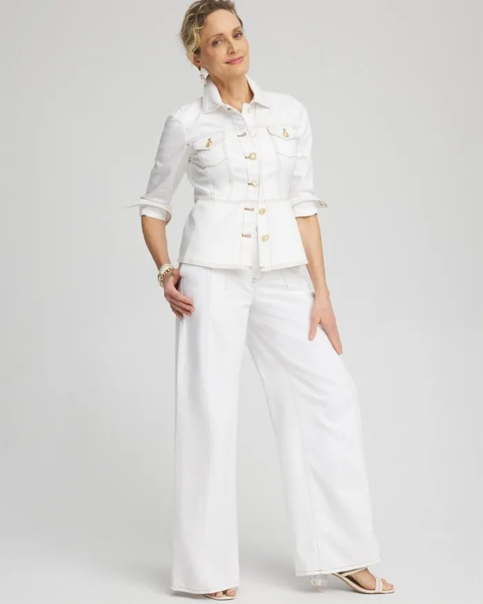 Chico039s Jackets and Coats No Stain Peplum Denim Jacket Alabaster 8211 Clothing Chico039s Jackets and Coats No Stain Peplum Denim Jacket Alabaster 8211 Clothing