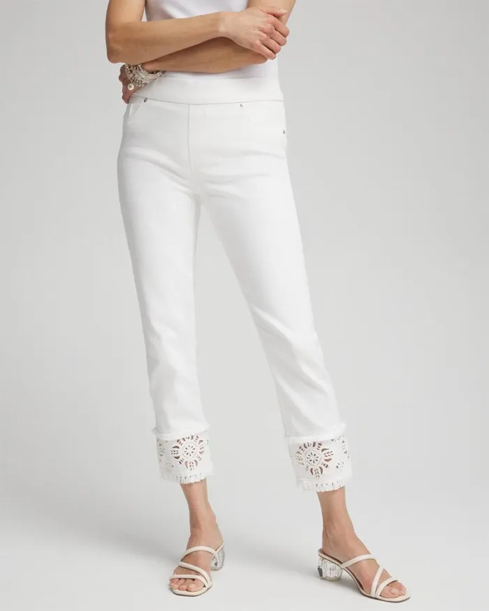 Chico039s Jeans and Denim No Stain Embellished Pullon Cropped Jeans Alabaster 8211 Clothing Chico039s Jeans and Denim No Stain Embellished Pullon Cropped Jeans Alabaster 8211 Clothing