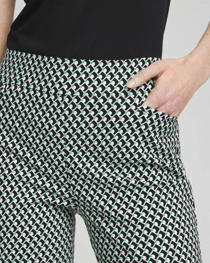 Chico039s Pants Brigitte Dot Grid Ankle Pants Blackalabaster 8211 Clothing