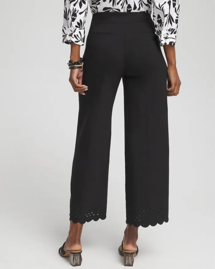 Chico039s Pants Brigitte Embroidered Wide Leg Cropped Pants Alabasterblack 8211 Clothing Chico039s Pants Brigitte Embroidered Wide Leg Cropped Pants Alabasterblack 8211 Clothing