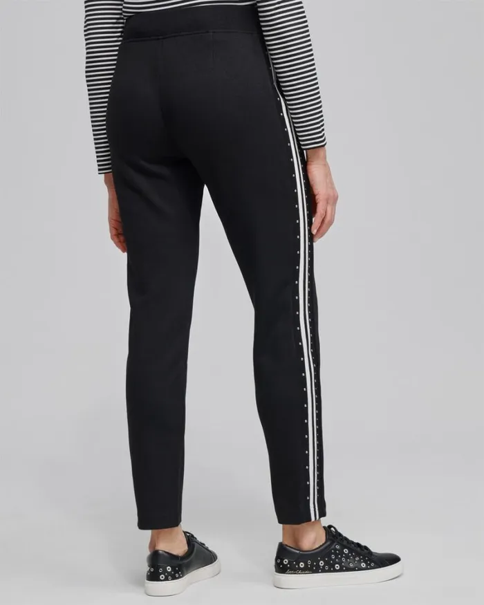 Chico039s Pants Zenergy Studded Double Knit Pants Black 8211 Clothing